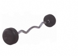 Fixed Curl Rubber Barbell